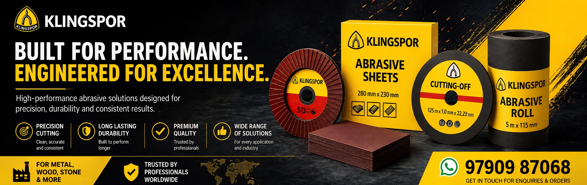 High perfomance klingspor abrasives sunchem marketing