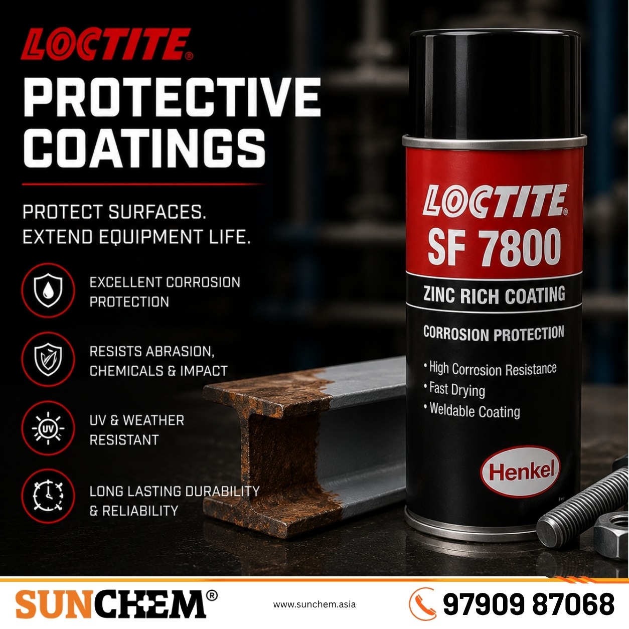 LOCTITE® Protective Coatings – Sunchem Marketing authorized dealer and distributor of LOCTITE protective coatings in Chennai