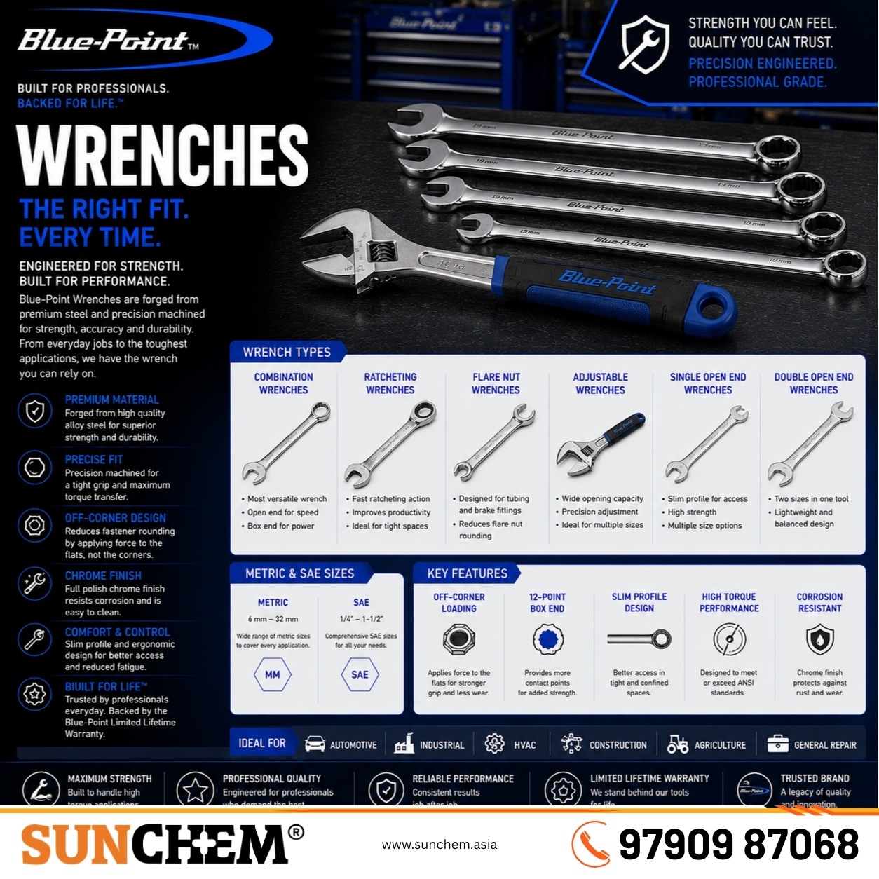 Wrenches – Sunchem Marketing authorized dealer and distributor of industrial wrenches in Chennai